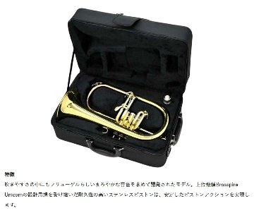 3年保証 J.Michael フリューゲルホルン FG-500 B♭ クリアラッカー 下バネ式 2回検品後に発送  吹奏楽 ブラスバンド 趣味 FG500 Jマイケル ジャズ アンサンブルの画像