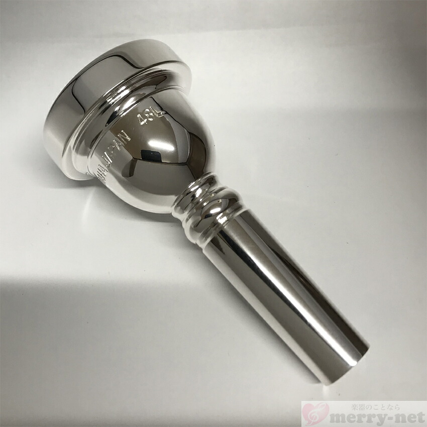 YAMAHA ヤマハ SL-48L ユーフォニアム トロンボーン マウスピース スモール / 太管用 / 銀メッキ 48L フックのついたマウスピースホルダー ブラック付きの画像