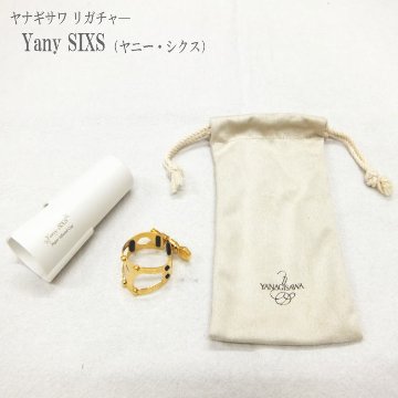 ヤナギサワ リガチャー YanySIXS ヤニーシクス　テナーサックス/アルトクラリネット 兼用 / YANAGISAWA リガチャー キャップ＆巾着ケース付きの画像