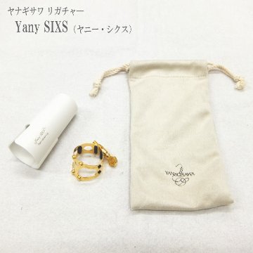ヤナギサワ リガチャー YanySIXS ヤニーシクス　アルトサックス/B♭クラリネット 兼用 / YANAGISAWA リガチャー キャップ＆巾着ケース付きの画像