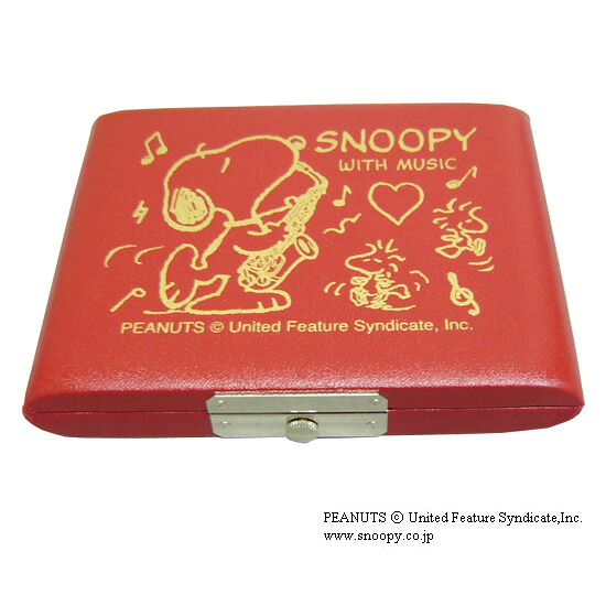 SNOOPY スヌーピー リードケース アルトサックス レッド 5枚用 / リード収納 可愛いリードケース / 吹奏楽部 初心者 ブラスバンド 管楽器 サックスの画像