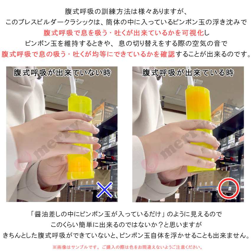 Breath Builder ブレスビルダー クラシック ブルー (管楽器用 ボーカル用 トレーニング器具)  呼吸トレーニング / 日時指定可能の画像