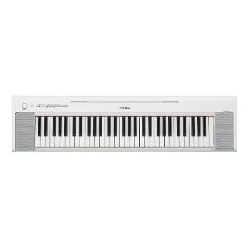 YAMAHA 電子キーボード NP-15W ホワイト / 小型キーボードアンプセット スタンド・イス付きの画像