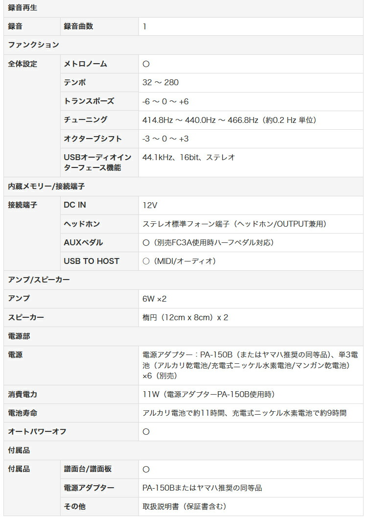YAMAHA 電子キーボード NP-35WH ホワイト / 小型キーボードアンプセット スタンド・イス付きの画像