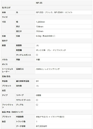 ダストカバー付き■ヤマハ キーボード 76鍵盤 YAMAHA 電子キーボード NP-35B 黒 ブラックの画像