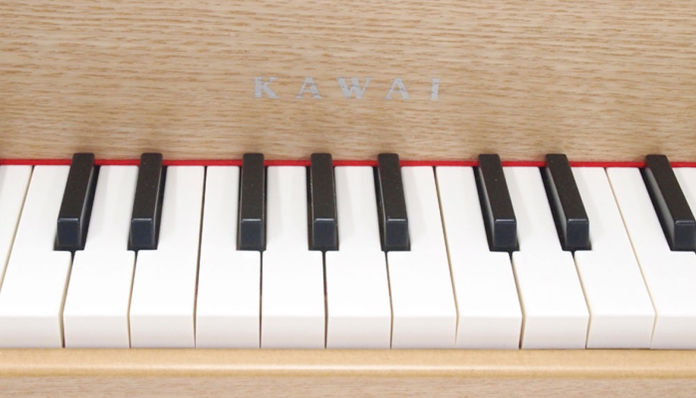 カワイ ミニグランドピアノ ナチュラル 木製 すてきなクラシック曲集セット 1144 どれみふぁシール付 クリスマス 誕生日 プレゼントの画像