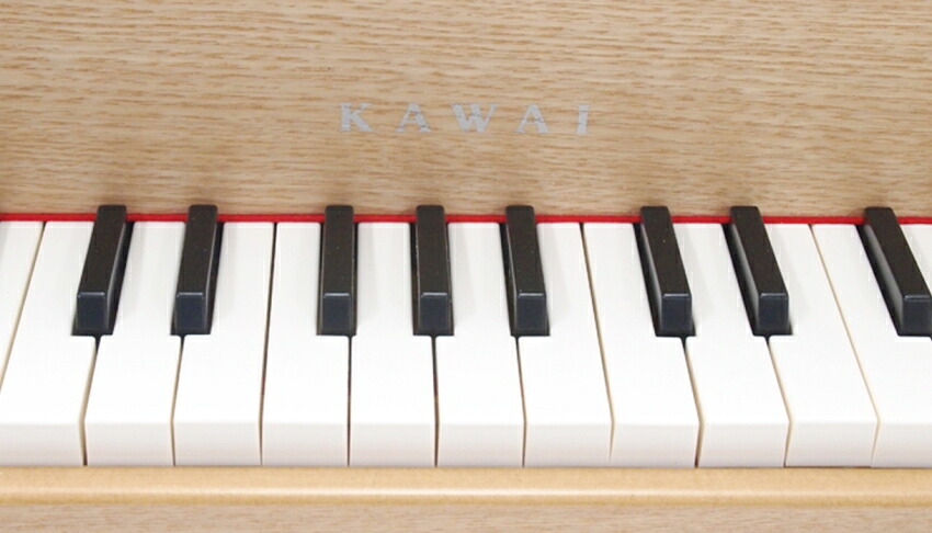 カワイ ミニピアノ グランド ナチュラル 1144 ミニピアノカバー付き 小花＆音符柄ブルー 水色 河合楽器 クリスマス 誕生日 プレゼントの画像