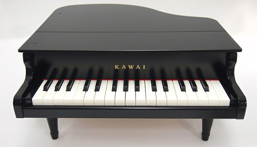 カワイ ミニピアノ グランド ブラック りょうてでどうよう曲集セット 1141 どれみふぁシール付 KAWAI クリスマス 誕生日 プレゼントの画像