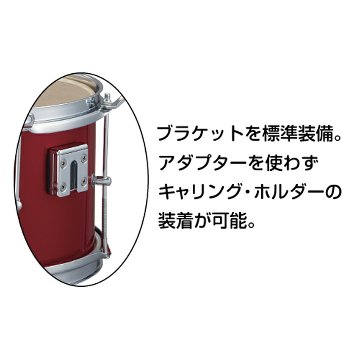 ゼンオン バンビーナ PG-2NW マーチングテナードラム 幼児向け 白色 打面25cm マーチングドラムの画像