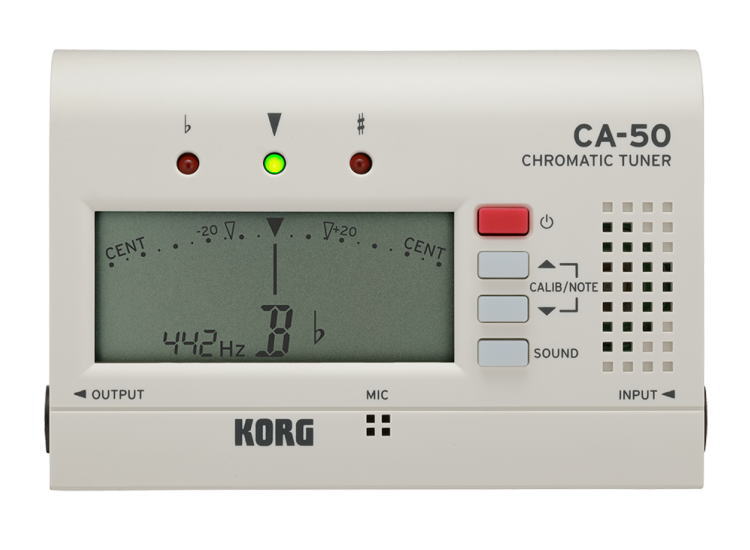 KORG チューナー CA-50 クリップマイク CM-300WH ＋セミハードケース(ネイビー)セット 管楽器チューナー クロマチックチューナー コルグの画像