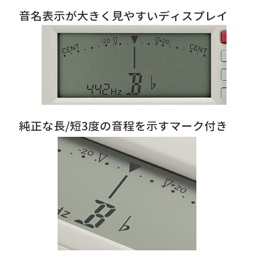 KORG チューナー CA-50 クリップマイク CM-300WH ＋セミハードケース(ネイビー)セット 管楽器チューナー クロマチックチューナー コルグの画像