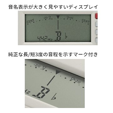 KORG チューナー CA-50 クリップマイク CM-300WH ＋セミハードケース(ネイビー)セット 管楽器チューナー クロマチックチューナー コルグの画像