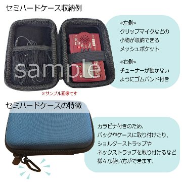 KORG (コルグ) 筝用 (琴用) チューナー WT-30K 調べ+ マイク ブラック(CM-300) ＋セミハードケース(ネイビー) セットの画像