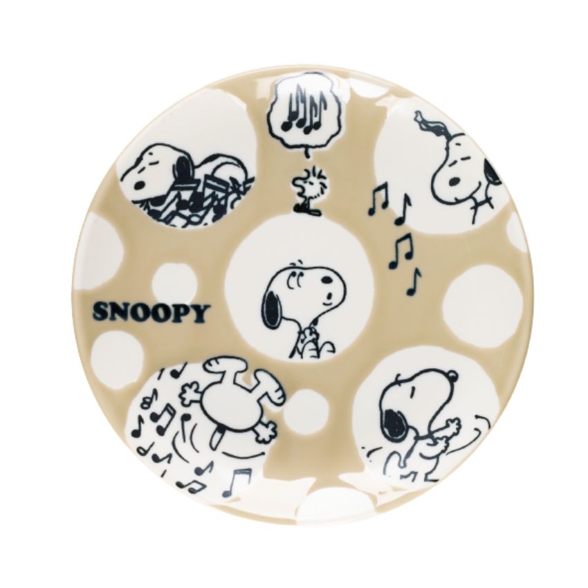 スヌーピー SNOOPY マグカップ プレートセット ドット SY3020-02 SY5020-02 手提げ袋付  ピアノ教室 発表会 記念品 ギフトにピッタリ 大量注文可能の画像