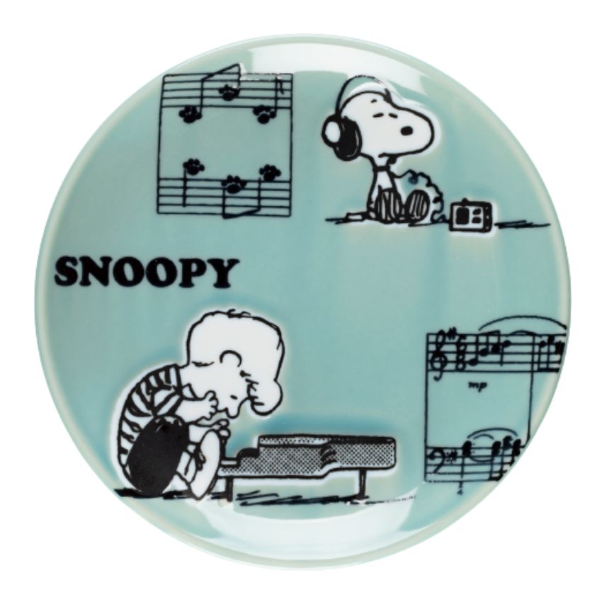 スヌーピー SNOOPY マグカップ プレートセット ピアノ SY3020-01 SY5020-01 手提げ袋付  ピアノ教室 発表会 記念品 ギフトにピッタリ 大量注文可能の画像