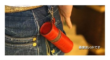 今だけお買い得 高級 本革 ベルトに通して持ち運べる タバコケース タバコ入れ ワインレッド 小物入れ Leather studio Third サード タバコケース 本革の画像