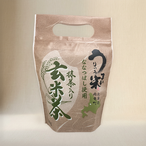 【うりゅう米 ななつぼし使用】抹茶入り玄米茶（100g） 1袋の画像