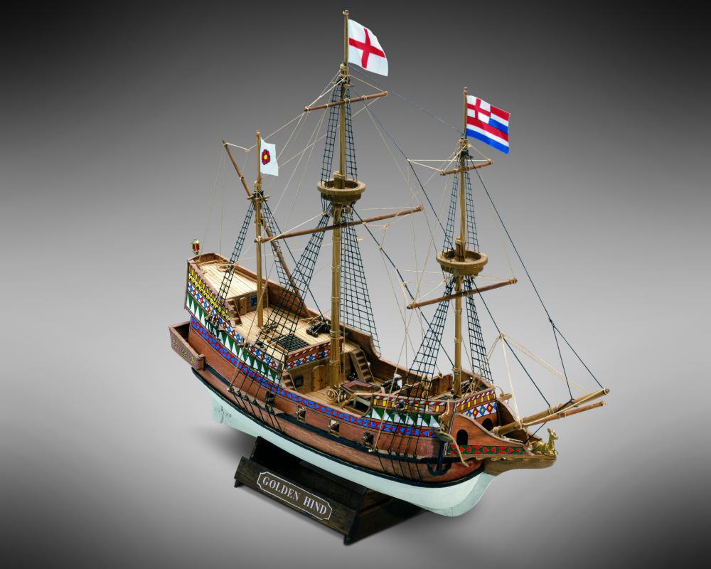 木製帆船模型キット ミニマモリ　ゴールデンハインド