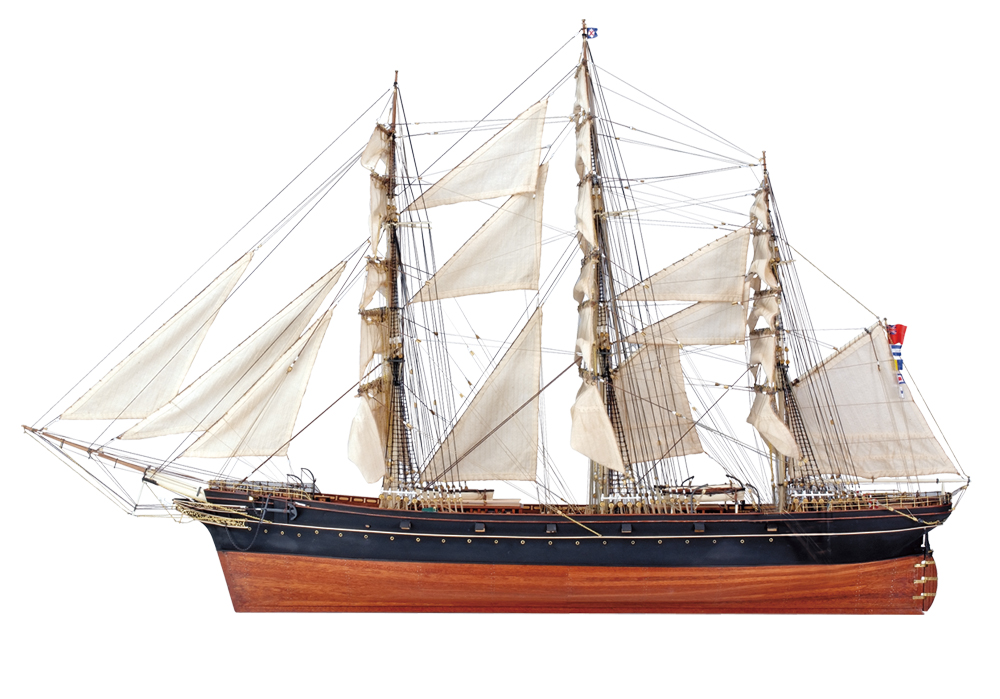 PayPay対応 カティ・サーク 帆船 完成品 模型 CUTTY SARK ケース入り 