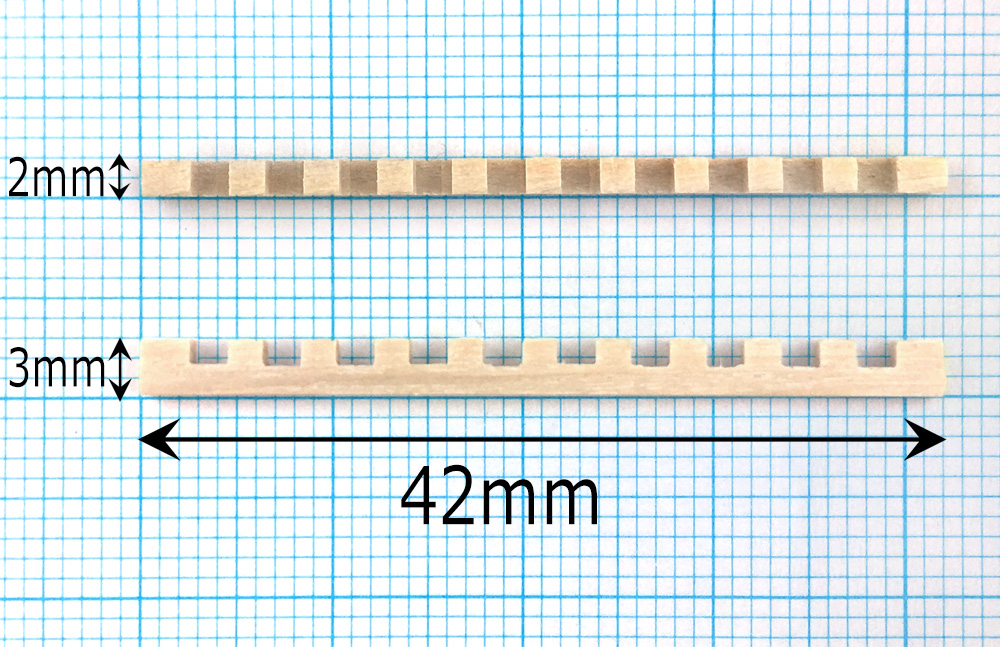 グレーティング（組立用パーツ）2×3×42mm画像