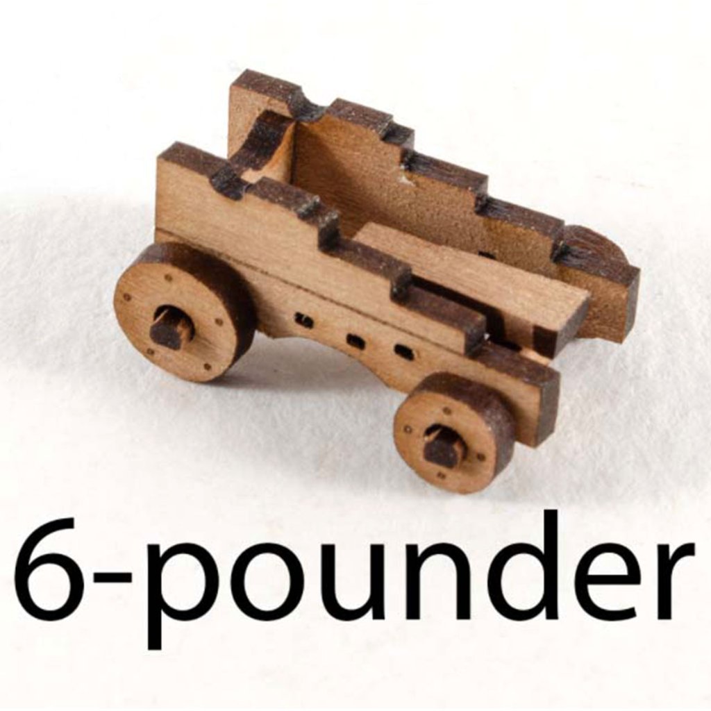 英国6ポンド砲架台1/72　2門分（キャリッジ部分のみ　1６.7ｍｍ）の画像