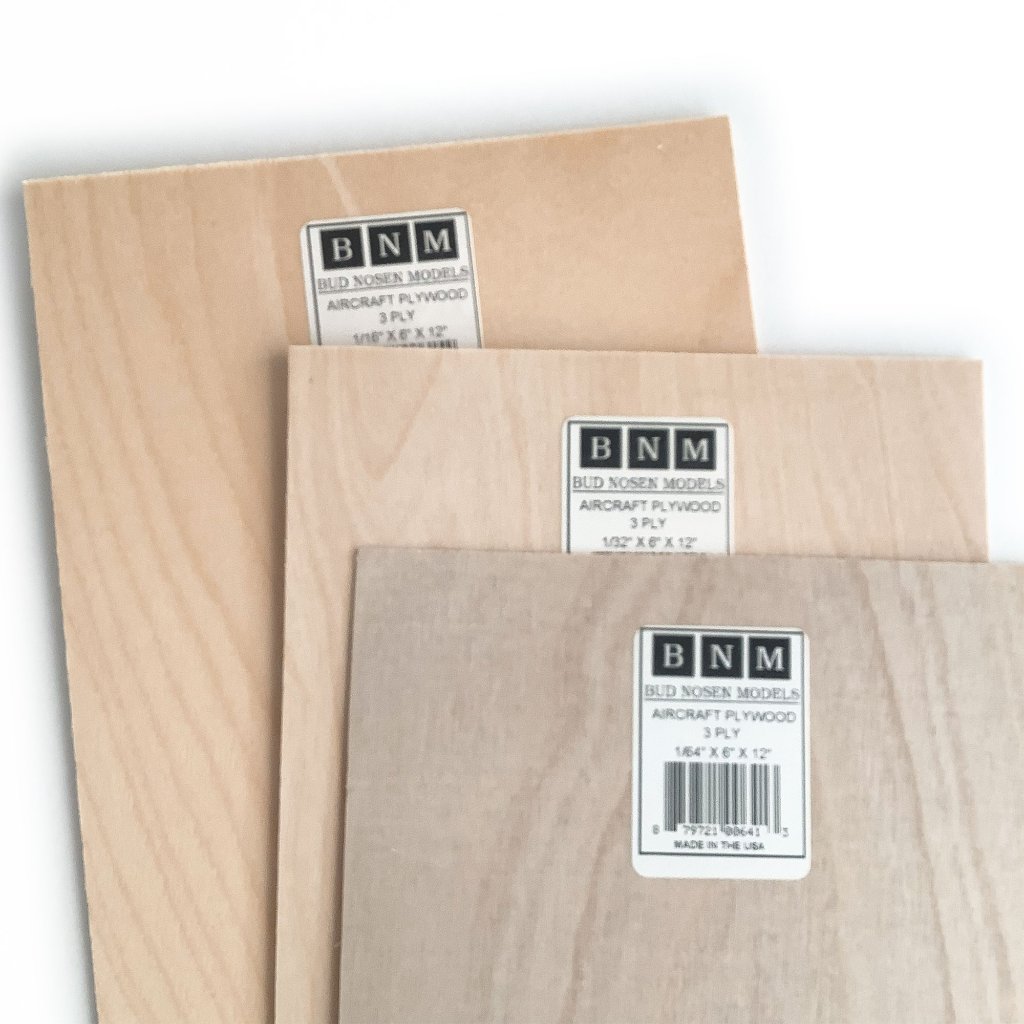 航空ベニヤ（小）（1.58ｍｍ厚）1/16×6×12インチの画像