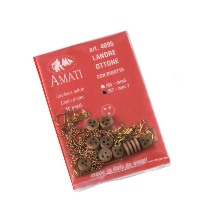 ●チェーン・デッドアイ付きチェーンプレート（10個）の画像