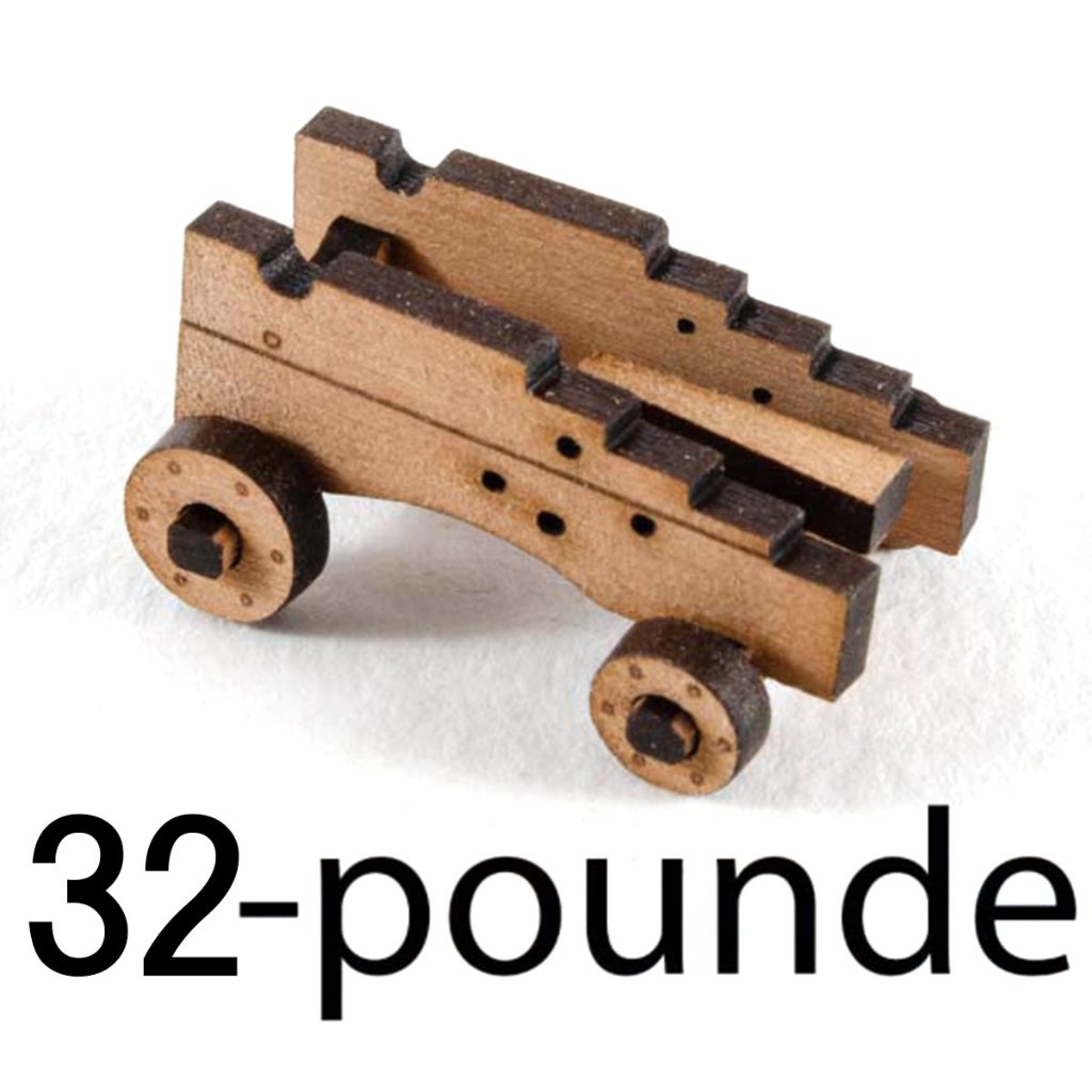 英国32ポンド砲架台1/72　2門分（キャリッジ部分のみ　27.2ｍｍ）の画像