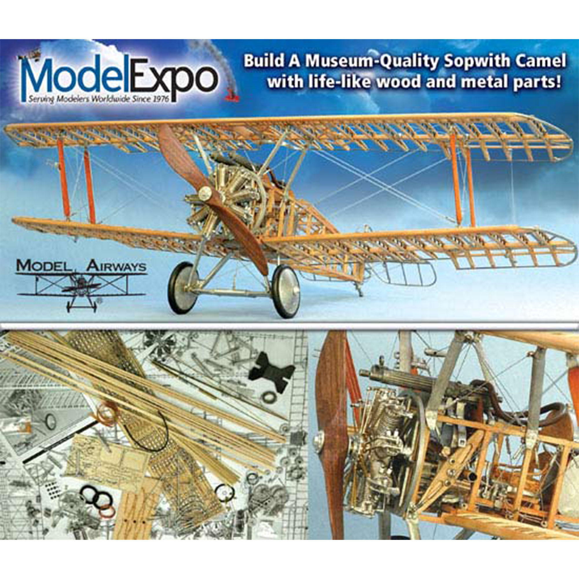 木製飛行機キット ソッピース キャメル F.1