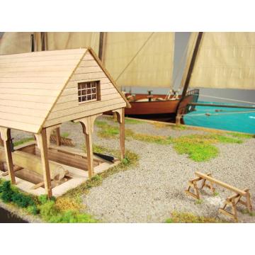 プリマス港　1779 scale:1/72（ペーパークラフト）の画像