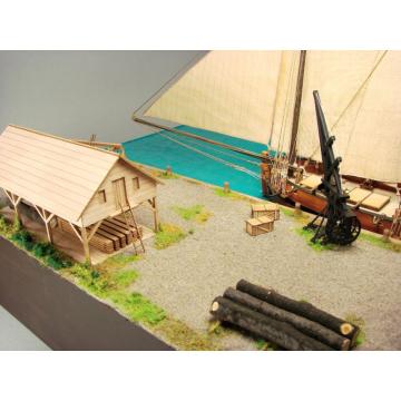 プリマス港　1779 scale:1/72（ペーパークラフト）の画像
