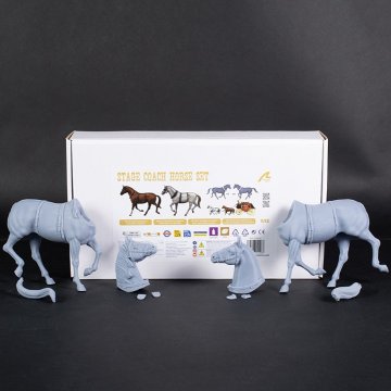 駅馬車（改訂版）馬フィギュア / 1セット（2）の画像