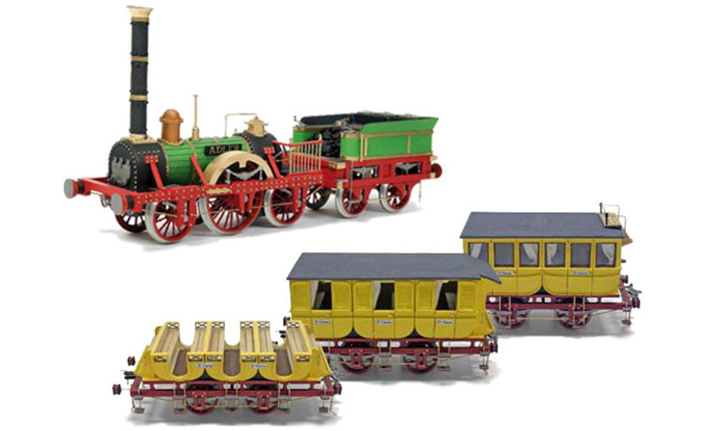 木製模型キット 蒸気機関車