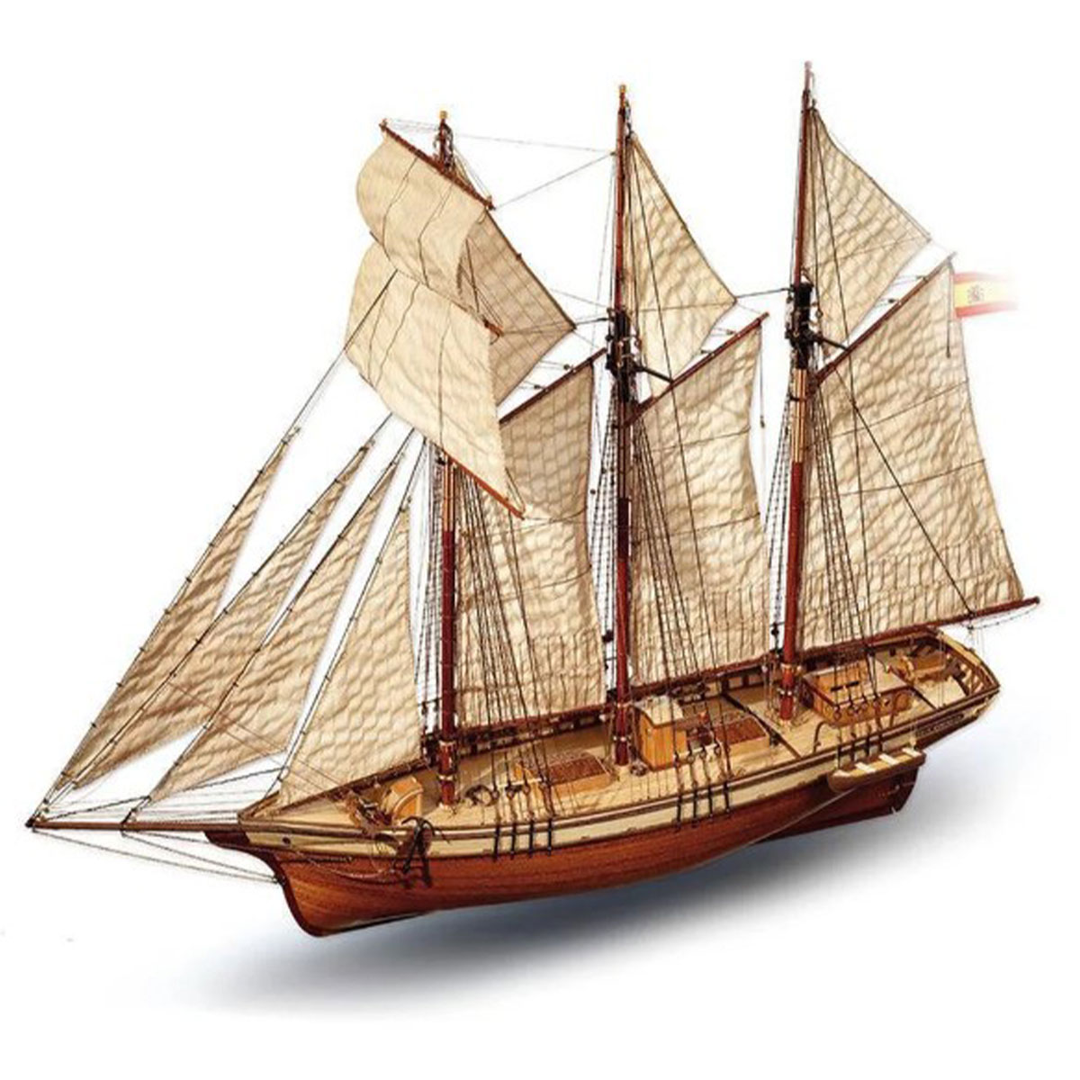 木製帆船模型キット（入門用） カーラ　エスメラルダ