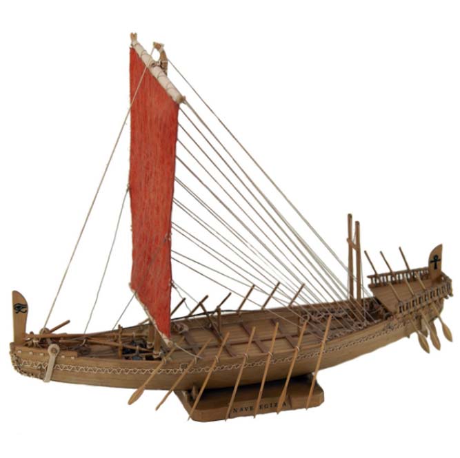 木製帆船模型キット エジプト古代船