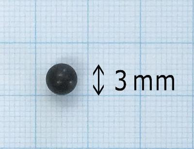 大砲の弾（50個）径3mm：材質スティール：カルダークラフト社画像