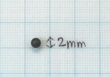 大砲の弾（50個）径2mm：材質スティール：カルダークラフト社画像