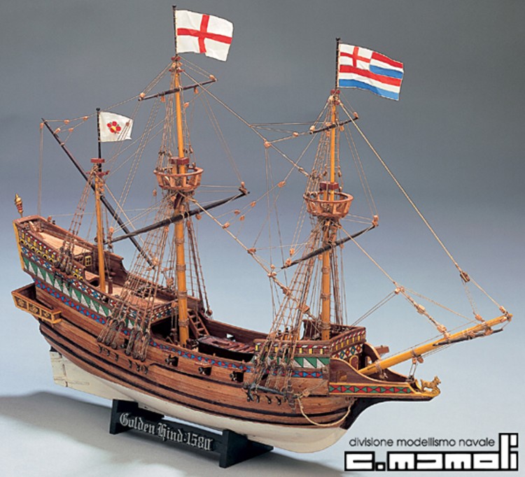 木製帆船模型キット ゴールデンハインド