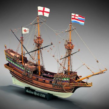 木製帆船模型キット ゴールデンハインド