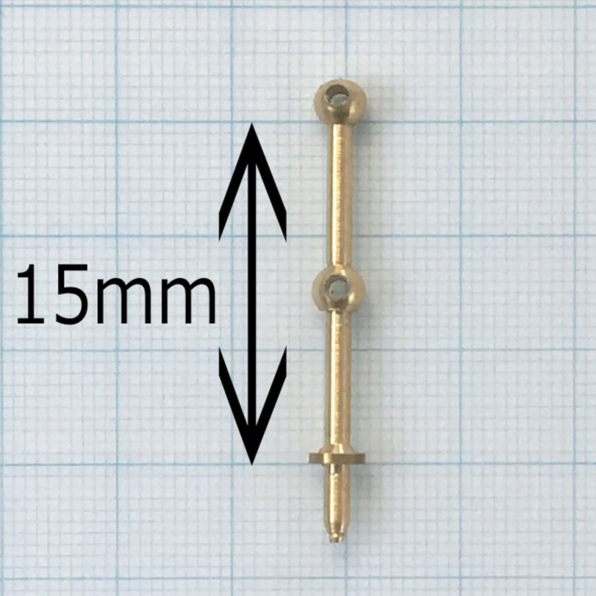 コーレル支柱(真鍮)2穴15mm（1セット10）の画像