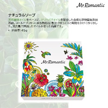 Mr.Romantic 宮古島の植物成分配合ナチュラルソープ 合成化学物質無添加石鹸の画像