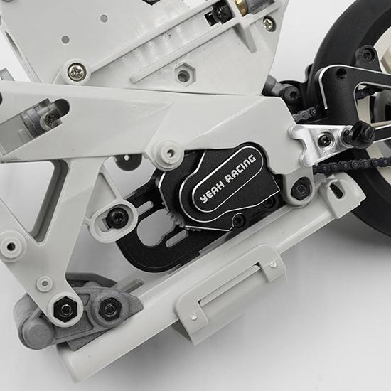 YeahRacing KYMC-005BK 京商 1/8 バイク用 アルミギアボックスハウジング ブラックの画像