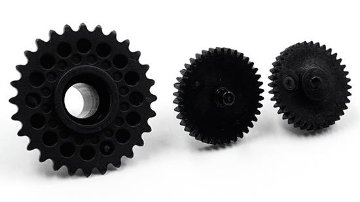 YeahRacing KYMC-006BK 京商 1/8 バイク用 ナイロンカーボンファイバーギヤスプロケットセットの画像