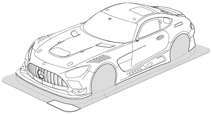 タミヤカスタマー 11820121 ボディメルセデスAMG GT3 EVOの画像