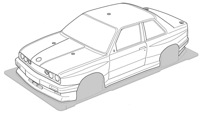 タミヤカスタマー 11820125 ボディ(透:穴)BMW M3 SPORT EVO 1992の画像