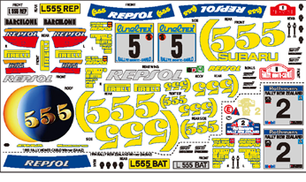 AMS 9567 1/10インプレッサ555 ラジコンシールの画像