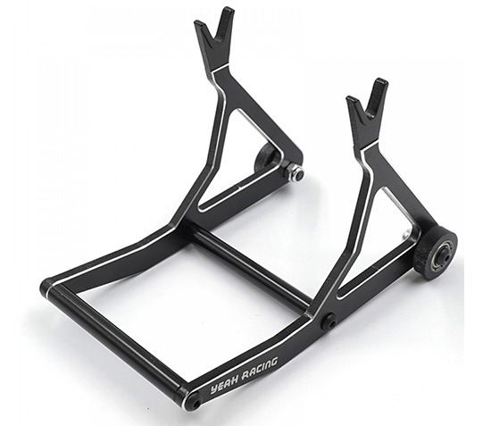 YeahRacing KYMC-007BK 京商 1/8 バイク用 アルミスタンド ブラックの画像