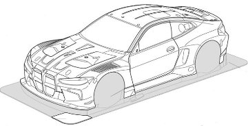 タミヤカスタマー 11826035 ボディ(透明:穴無)BMW M4 GT3 EVOの画像