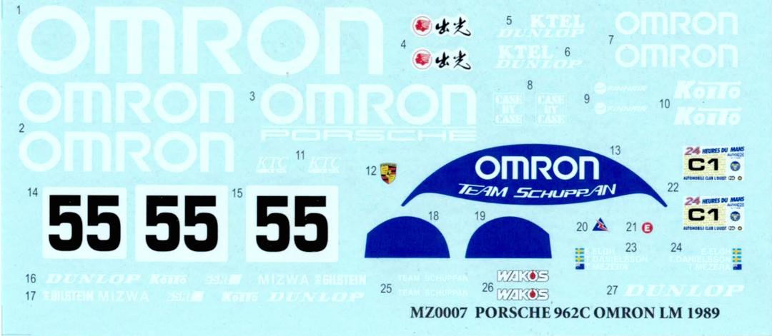 MZ DECALS MZ0023 962C OMRON LM 90（水転写デカール）画像