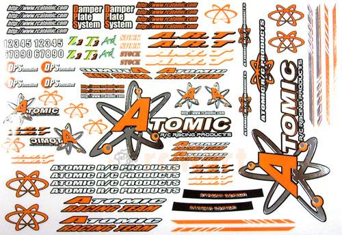 ATOMIC Y015-O ステッカー R/C用（オレンジカラー）の画像